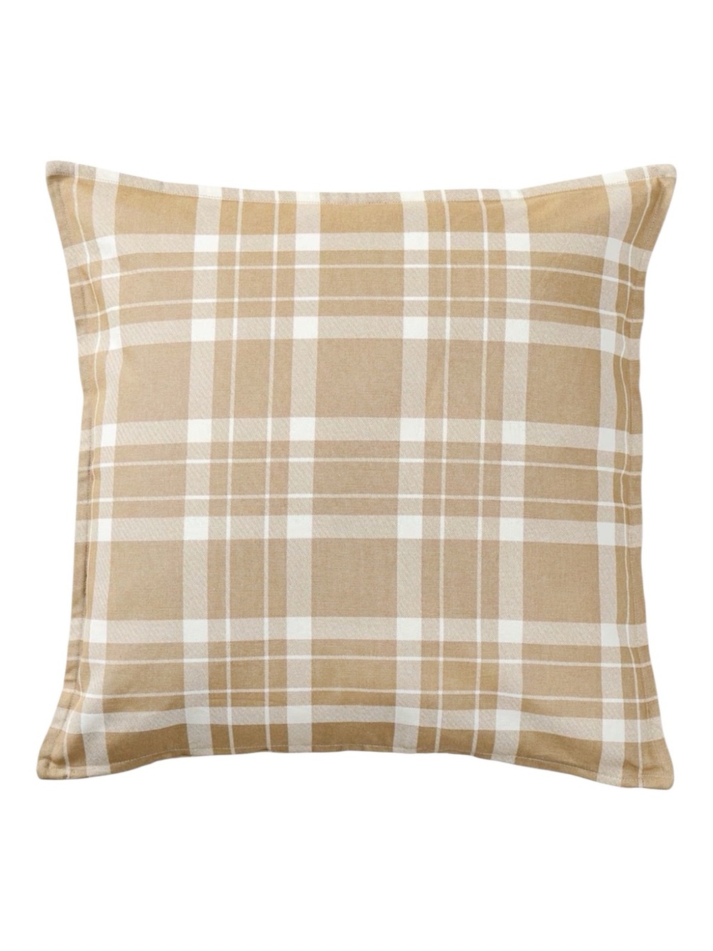 Ikea GEMSROT Cushion cover, dark beige/check, 20x20 " NEW